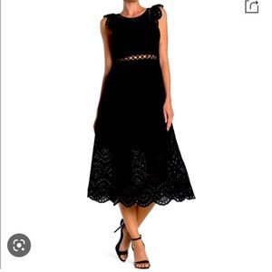 Sam Edelman Paisley Eyelet Mini Dress - Size- 6